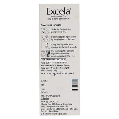 Excela Moisturiser For Oily & Acne Prone Skin Cream 50gm - Dry Skin-Emo