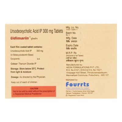 Udimarin 300mg Tablet 10'S - Cholelithiasis/Gall Stones