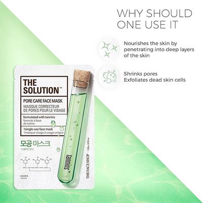 The Face Shop The Solution Pore Care Face Mask 20 Gm - Sheet Masks