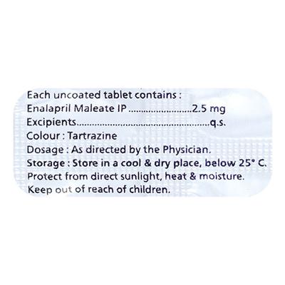 ENALET 2.5mg Tablet 10's - Hypertension-ACE