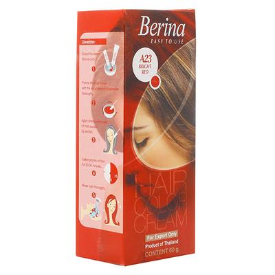Berina A23 Bright Red Hair Color Cream 60 gm - Crème