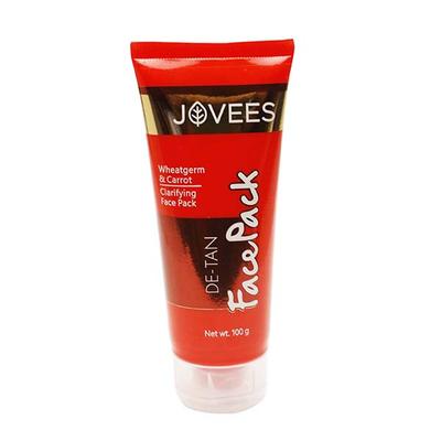 Jovees Herbal De-Tan Face Pack Wheatgerm & Carrot/Clarifying Face Pack 120ml - Face Packs