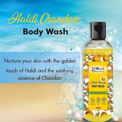 Globus Naturals Haldi Chandan Body Wash, Enriched with Enriched with Milk and Honey, Suitable for All Skin Types, 100ml each 2's - Creams, Lotions & Oils