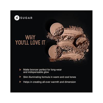SUGAR Cosmetics Contour De Force Mini Bronzer - 01 Taupe Topper (Brown - gray) 4 gm - Bronzers