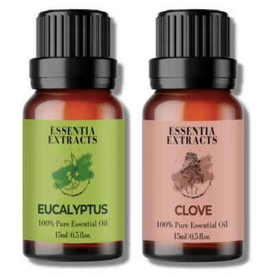 Essentia Extracts Combo of Eucalyptus and Clove Essential Oil 2's - Essential Oils