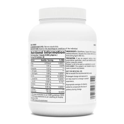 GNC Glutathione 500 mg Capsule 60's - Hair & Skin