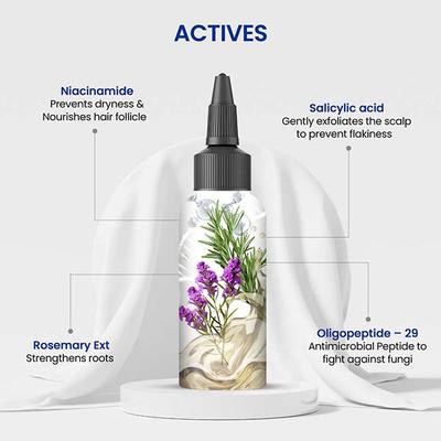 Protouch Anti Dandruff Drops with Salicylic Acid, Non Sticky, Prevents Dandruff, Itchiness & Extra Oil Without Drying 60ml - Hair Serums