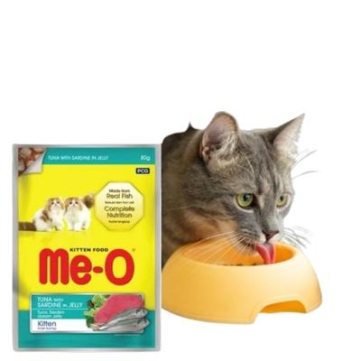 Me- O Kitten Food - Tuna with Sardine in Jelly (Pack of 48 x 80 g) - Petfood