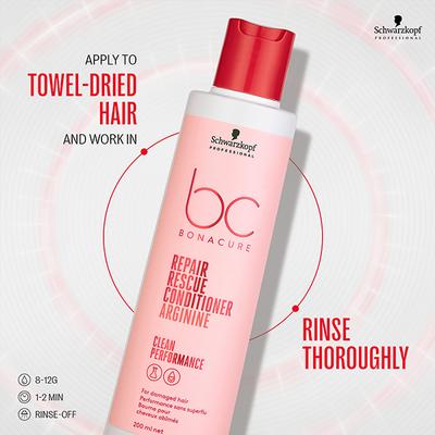 Schwarzkopf Professional Bonacure Repair Rescue Conditioner with Arginine,with Vegan Keratin 200 ml - Conditioners