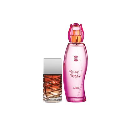 Ajmal Zeal EDP Aquatic Woody Perfume And Desert Rose EDP Floral Oriental Perfume 200 ml - Perfumes (Edt/Edp)