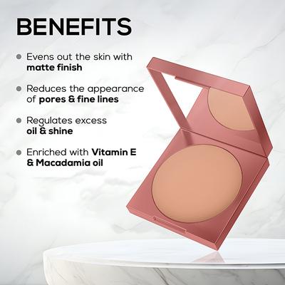 Renee Pro Power Puff Compact Powder- 050 Explore 9 gm - Compact Powder
