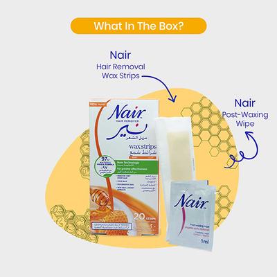 Nair Body Wax Strips - Milk & Honey 20's - Hair Removal Accessories