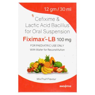 FIXIMAX LB 100MG MIX FRUIT FLAVOUR Oral Suspension 30ml - Bacterial Infections-Cep