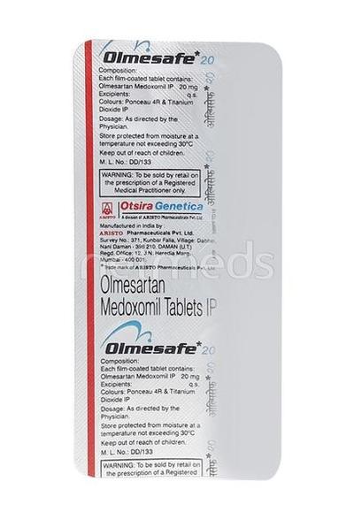 Olmesafe 20mg Tablet 10'S - Hypertension-Ang