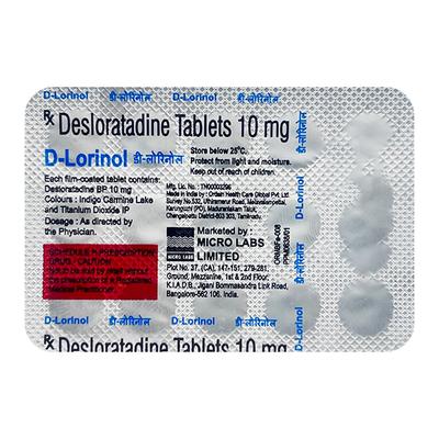 D LORINOL Tablet 15's - Allergies-Ant