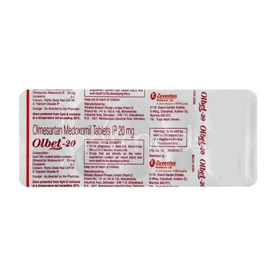 Olbet 20mg Tablet 10'S - Hypertension-Ang