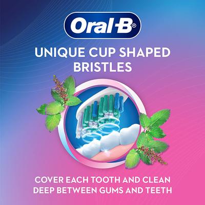 Oral B Sensitive & Gums - Precision Clean Toothbrush - 3 in 1 herbs infused bristles - 3 Toothbrushes 3's - Toothbrushes