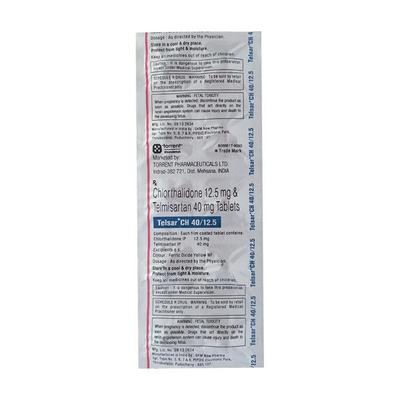 Telsar CH 40/12.5 Tablet 10'S - Hypertension-Ang