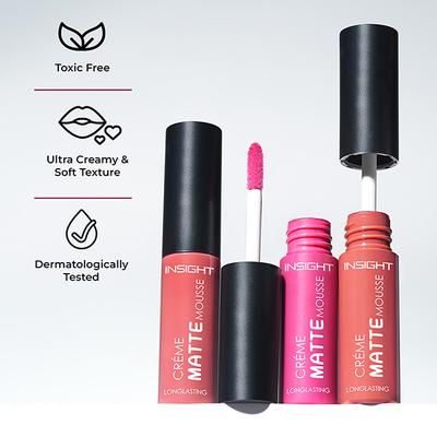 Insight Cosmetics Creme Matte Mousse Sweetheart 6.5 gm - Liquid Lipsticks