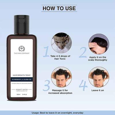 The Man Company Hair Growth Tonic 3% Redensyl & Jojoba Oil 100ml - Hair Oils
