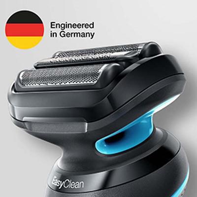 Braun Electric Shaver for Men, Series 5 51-M1200s, Wet and Dry Electric Shaver with Precision Trimmer Black and Turquoise 330 gm - Grooming Kits