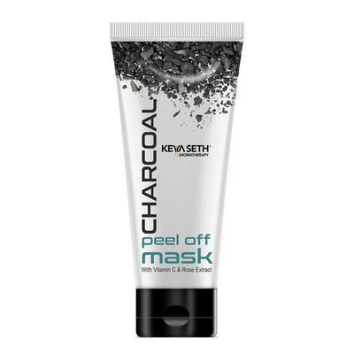 Keya Seth Aromatherapy Charcoal Peel Off Mask Vitamin C & Rose Extract 50ml - Face Packs