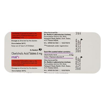 FXR 5mg Tablet 10's - Cholelithiasis/Gall Stones