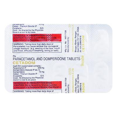 Cetadom Tablet 10'S - Migraine