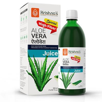 Krishna's Herbal & Ayurveda Special High Pulp Aloe Vera Juice 500 ml - Ayurvedic Juices