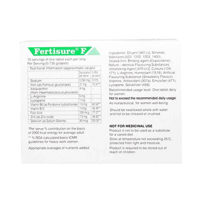 Fertisure F Tablet 10'S - Supplements-Vam