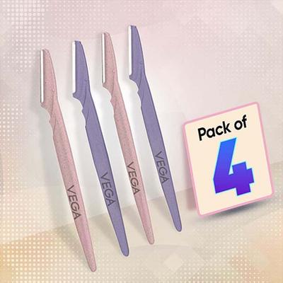 Vega Smooth Eyebrow Shaper for Women for Face, Eyebrows, Upperlips, Chin, Forehead, ESS-04 4's - Face & Eyebrow Razors