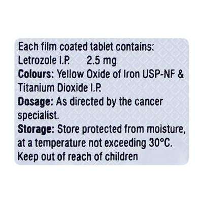 Letronat 2.5mg Tablet 10'S - Cancer Oncology-Hor