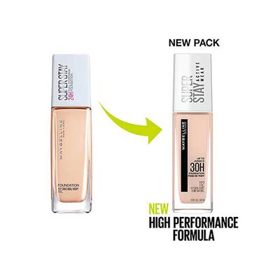 Maybelline New York Super Stay 24H Full coverage Liquid Foundation,Natural Ivory 112 30 ml - Foundation