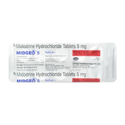 MIDGEO 5mg Tablet 10's - Hypotension-Vas