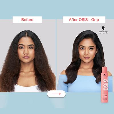 Schwarzkopf Professional OSiS+ Grip Extra Strong Hair Styling Mousse for Volume and Natural Shine, Frizz Control, Vegan, Extra strong Hold for Body and Bounce 200 ml - Clays & Mousses