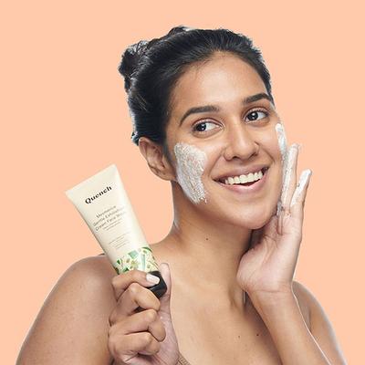 Quench Botanics Rice Water & Vitamin E Face Wash for Gentle Exfoliation 25 ml - Scrubs & Exfoliants