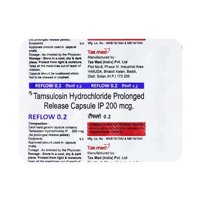Reflow 0.2mg Capsule 10'S - Bladder And Prostate Disorders-Dru