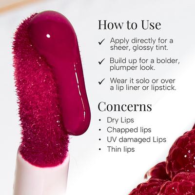 RAS Luxury Skincare Super Plump Lip Oil Gloss - Black Cherry Glow 9 ml - Lip Glosses