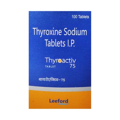 THYROACTIV 75mg Tablet 100's - Hypothyroidism