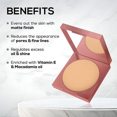 Renee Pro Power Puff Compact Powder- 030 Encourage 9 gm - Compact Powder