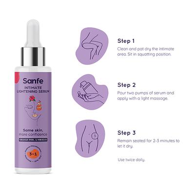 Sanfe Intimate Lightening Serum - Orange Peel & Hibiscus 50 ml - Intimate Care