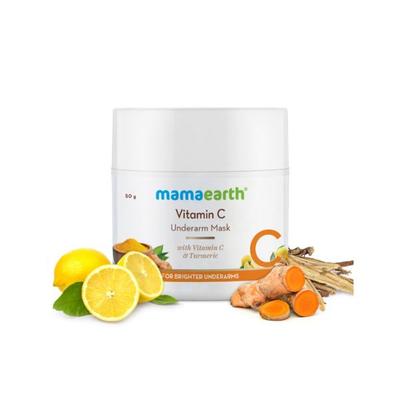 Mamaearth Vitamin C Underarm Mask with Vitamin C & Turmeric for Brighter Underarms 50 gm - Scrubs & Exfoliants