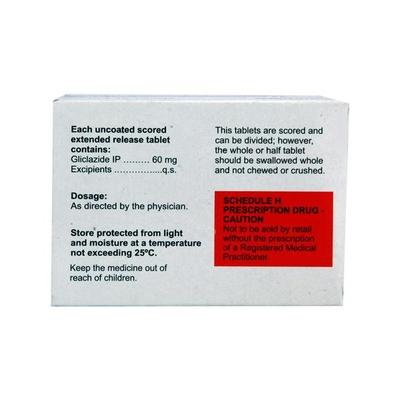 GLZ XR 60mg Tablet 15'S - Diabetes-Ant