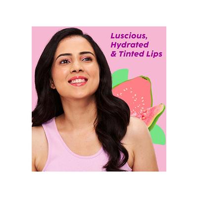 PLIX Guava Glowy Lip Balm For Smooth, Buttery Soft Lips, Shea Butter with Vitamin E, Tinted Lip Balm For Glossy, Pink Lips with SPF 15 For Sun Protection 12 gm - Lip Balms