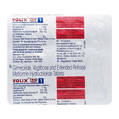 VOLIX TRIO FORTE 1 Tablet 15's - Diabetes-Ant
