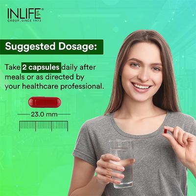 Inlife Magnesium Glycinate 1100 mg Veg Capsule 120's - Calcium And Minerals