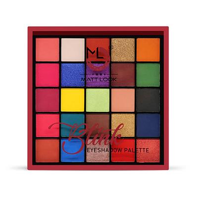 Matt Look blink Eye 25 Color Eyeshadow Palette with Highly Pigmented, Versatile Look- 02 26 gm - Eye Shadow Palettes