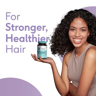 HK Vitals Hair Multivitamin with Dht Blockers, Omega and Biotin, Supports Keratin Synthesis and Helps Reduce Hair Fall, 60 Multivitamin Capsules 1's - Hair & Skin