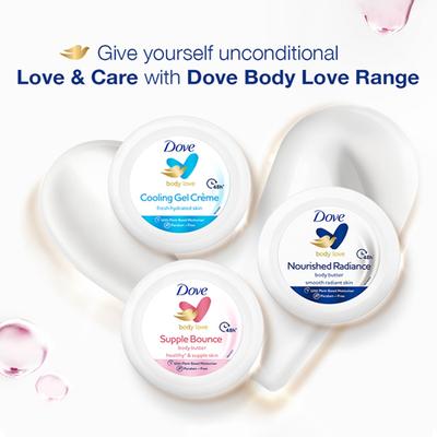 Dove Body Love Supple Bounce Body Butter Healthy & Supple Skin with Plant Based Moisturiser 48 Hr Paraben Free 245gm - Body Butter