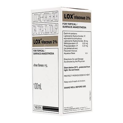 LOX VISCOUS 2% Oral Solution 100ml - Anaesthesia - Local-Ana